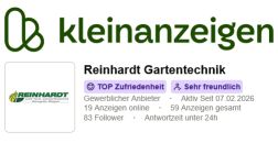 Reinhardt Gartenrechnik Kleinanzeigen